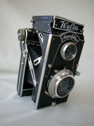 Welta Superfekta Germany camera (6x9cm) with Meyer Trioplan 3,  8/10 cm Zeiss box 12