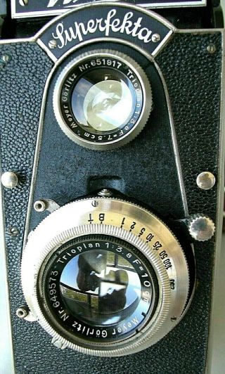 Welta Superfekta Germany camera (6x9cm) with Meyer Trioplan 3,  8/10 cm Zeiss box 3