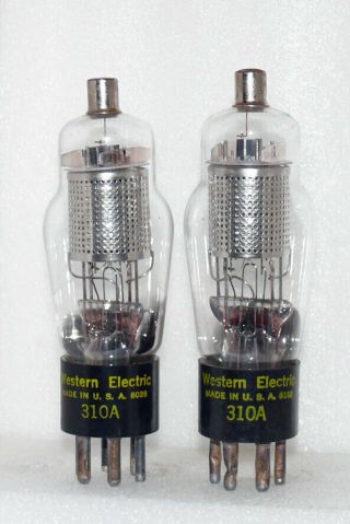 2 Nos Tubes Western Electric We310a Matched Pair (904050)