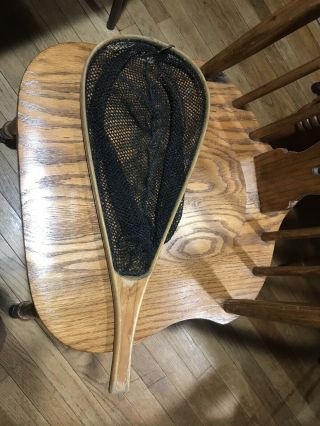 Vintage Wood Wooden Fly Fishing Hand Net Peregrine Usa