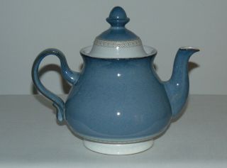 Lovely Vintage Castile Pattern By Denby Langley Teapot & Lid 4 Cup Pot England
