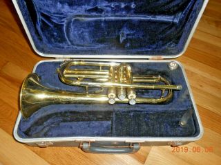 Vintage Conn Trumpet 1950’s Horn With Case Parts Or Restoration