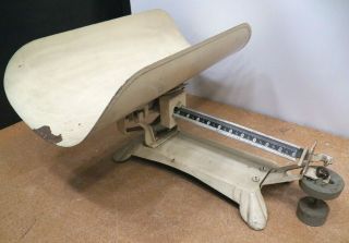 Vintage Detecto Baby Scale,  Beam - Type,  Jacobs Bros.  N.  Y.  Well With Weights
