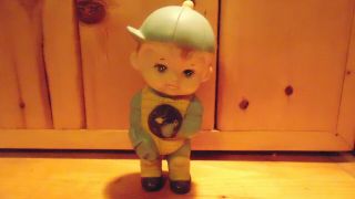 Vintage Iwai Industrial Co.  Ltd Baby Boy Catcher Squeak Toy Korea 1971