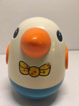 Vintage Playskool Chime Penguin/bird/duck Roly Poly Weeble Baby Toddler Toy