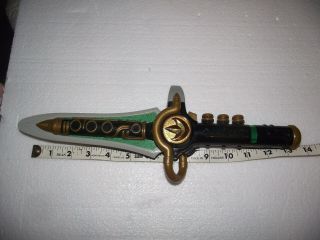 Rare Vintage Power Rangers Green Dragon Dagger - Sword - Flute -