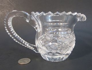 Vintage Waterford Crystal Irish Cut Glass Master Cutter Creamer Cream Pitcher