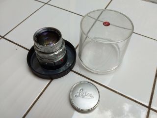 Leica 50mm F2 Summicron M Lens With Bubble Case - -