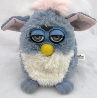 Vtg Furby Baby Blue With Pink Hair 70 - 800 1998 Rare Color Tiger Electronic