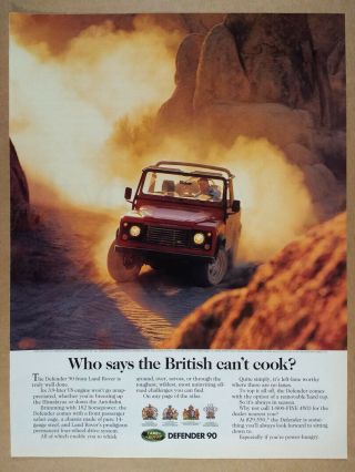 1995 Land Rover Defender 90 Photo Vintage Print Ad