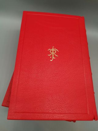 LORD OF THE RINGS Tolkien 1977 Folio Society LEATHER REBIND Slipcase 1st HOBBIT 5