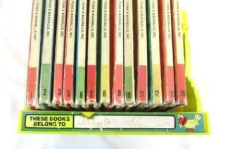 The Sesame Street Library Vintage Children ' s Book Set w/Stand 13 Books Total 5
