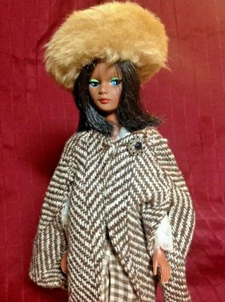 Vintage Mod Era Twist N Turn Black African American Barbie Clone Doll Hong Kong