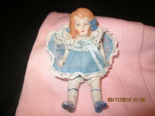 Antique Nippon Bisque Doll Jointed Limbs Clothes