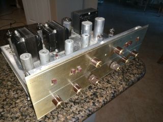 Vintage Fisher X 100 Stereo Tube Control Amplifier X - 100 El - 84 18W per Channel 7