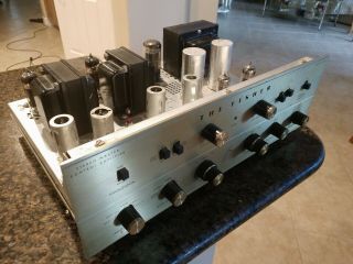 Vintage Fisher X 100 Stereo Tube Control Amplifier X - 100 El - 84 18W per Channel 9