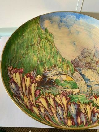 Royal Winton Grimwades Vintage Extra Large Crocus Bowl Hand Painted F.  Phillips 3
