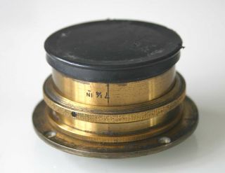 Heavy Brass Lens 7 1/4 In Ross Xpres 1:4.  5 No - 96870 With Flange,  Clear Optics