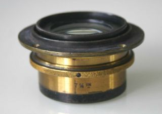 HEAVY BRASS LENS 7 1/4 in ROSS XPRES 1:4.  5 No - 96870 with FLANGE,  CLEAR OPTICS 8
