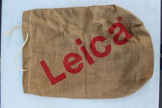 Rare Vintage Leica Camera Hemp Canvas Bag Carrying Case Travel Cameras Promo