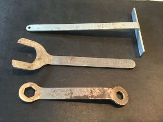 Vintage Rockwell 1931 - X Circular Saw Arbor Blade Wrenches,  1/2 " By 5/8 " Guide