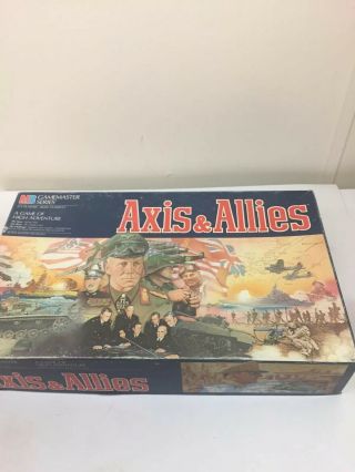 Vintage 1984 Milton Bradley Gamemaster Series Axis & Allies Wwii War Game