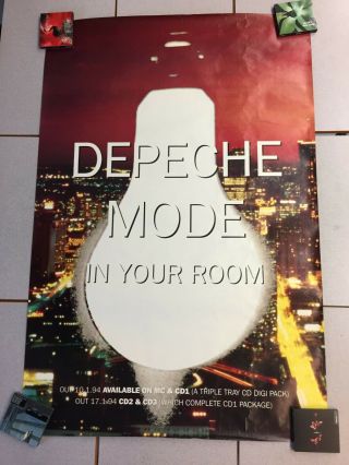 Depeche Mode Subway Poster Rare " In Your Room " 1994 Vintage