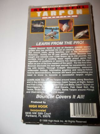 Vintage Rare Bouncer Smith ' s Florida Fishing SUCCESSFUL TARPON TACTICS Video VHS 2