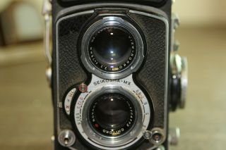 Minolta Autocord L twin lens reflex camera Rare built - in light meter 8