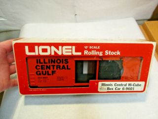 Vintage Lionel Illinois Central Gulf Hi - Cube Box Car 6 - 9601 W Box In Great Shape