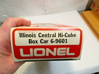 vintage Lionel Illinois Central Gulf Hi - Cube Box Car 6 - 9601 w Box in great shape 2