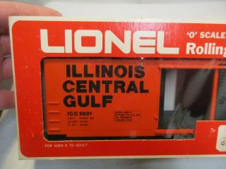 vintage Lionel Illinois Central Gulf Hi - Cube Box Car 6 - 9601 w Box in great shape 3