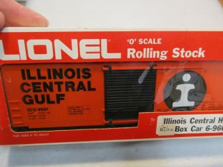 vintage Lionel Illinois Central Gulf Hi - Cube Box Car 6 - 9601 w Box in great shape 5