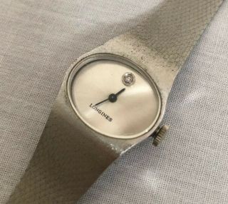 Vintage Longines Diamond Ladies Stainless Steel Wrist Watch