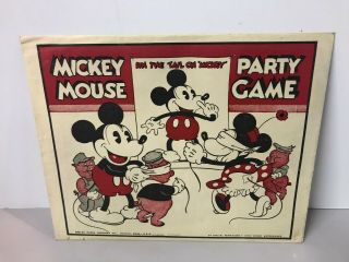 Rare Vintage Marks Brothers 1935 Mickey Mouse Party Game In The Package