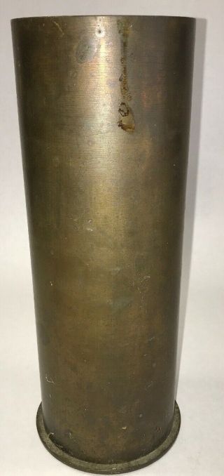 VTG Artillary Blank Trench Art Brass Shell Casing Housing 1916 12” X 4” Military 2
