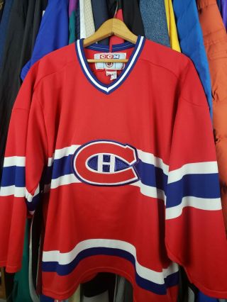 Vintage Montreal Canadiens Ccm Red Hockey Jersey Men 