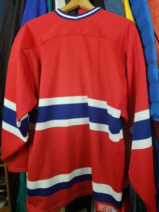 Vintage Montreal Canadiens CCM Red Hockey Jersey Men ' s Size Large 4