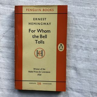 Penguin 1066 Ernest Hemingway For Whom The Bell Tolls Pb Ed