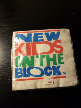 Kids On The Block Vintage 1989 5x5 Napkins (16) Birthday Supplies