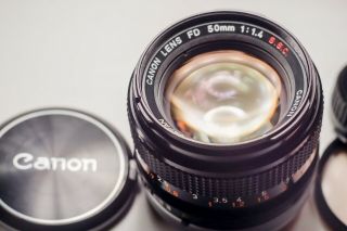 Canon Fd 50mm F1.  4 Ssc - Vintage Prime Camera Lens.