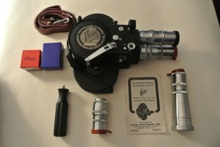 Victor Cine Camera with accessories in case. 3
