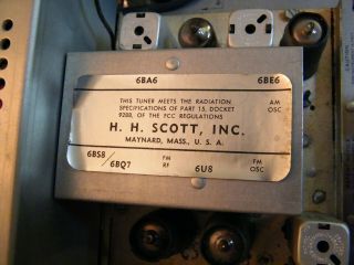 HH Scott 355 stereo tube tuner preamp 12