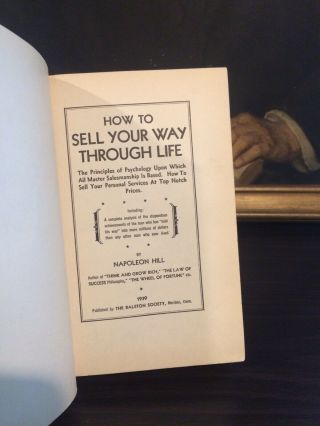 Signed/ First Edition 1939 /How To Sell Your Way Through Life Napoleon Hill 7