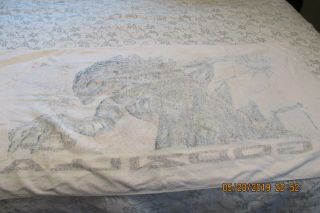 Godzilla 1998 Toho Ltd.  Beach Towel or Bath Wall Hanging Rare Vintage Find 2