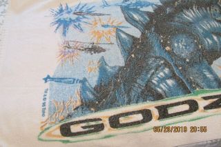 Godzilla 1998 Toho Ltd.  Beach Towel or Bath Wall Hanging Rare Vintage Find 4