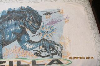 Godzilla 1998 Toho Ltd.  Beach Towel or Bath Wall Hanging Rare Vintage Find 6