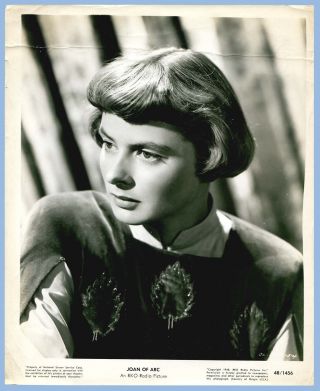 Vintage - Joan Of Arc - Ingrid Bergman - Movie Press Photo - 1948