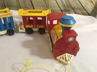 Vintage 70’s Fisher Price Little People Circus Train 991 4 Cars 2