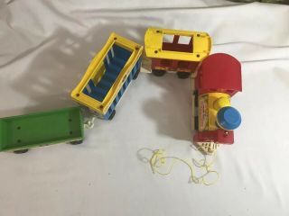 Vintage 70’s Fisher Price Little People Circus Train 991 4 Cars 4